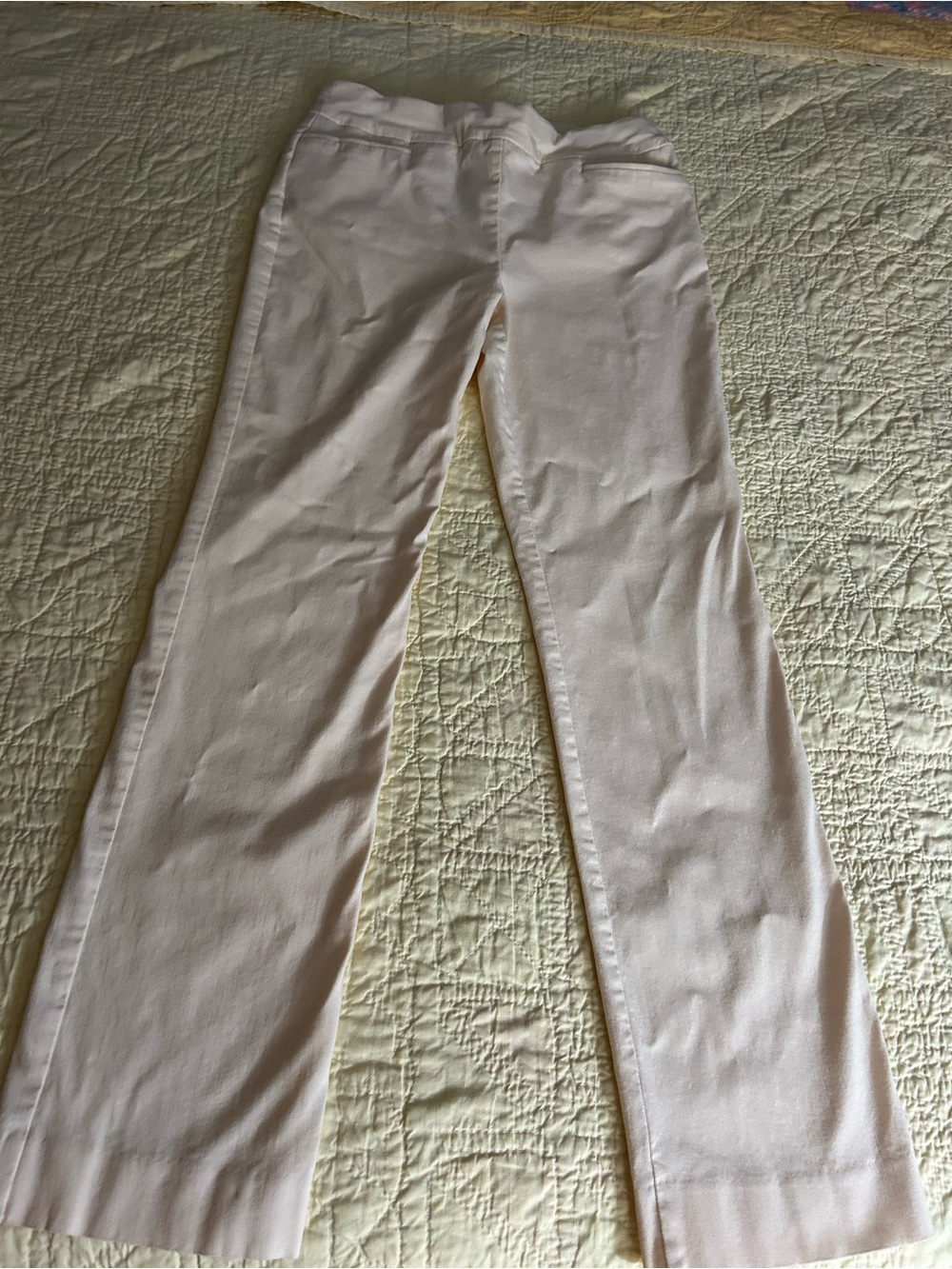 Chico's Cream straight leg trousers size 4R